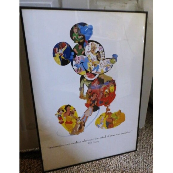 Disney's Mickey Mouse Animation Can Explain ... Large Framed Poster 35.5 x 27.5" - Picture 1 of 4